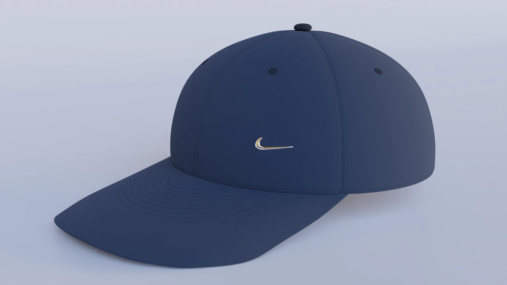 Nike baseball cap Navy blue 3D Model .c4d .max .obj .3ds .fbx .stl .blend 