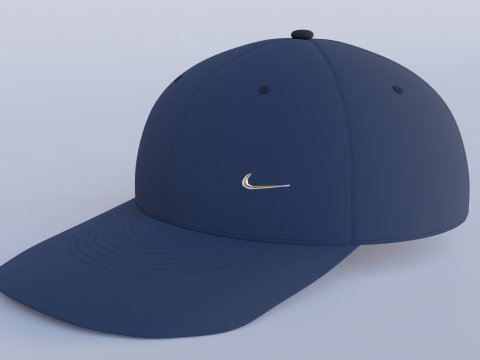 Nike baseball cap Navy blue 3D 모델