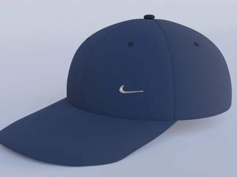Nike baseball cap Navy blue 3D Model