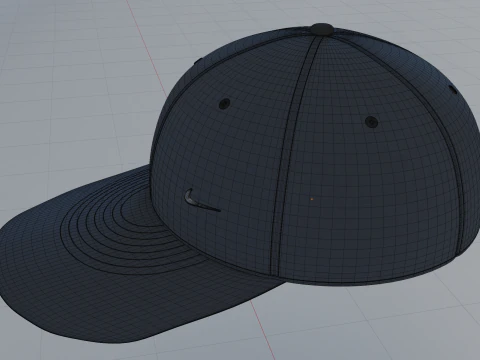 Nike baseball cap Navy blue 3D Model