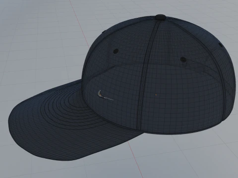 Nike baseball cap Navy blue 3D Model