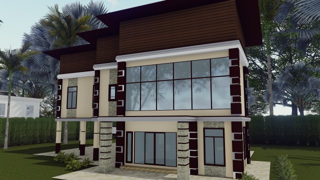 asia house design 3D Model .c4d .max .obj .3ds .fbx .stl .blend