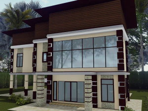 desain rumah asia Model 3D