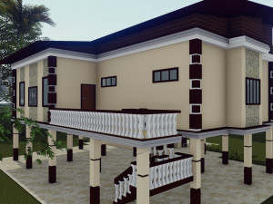 asia house design 3D Model