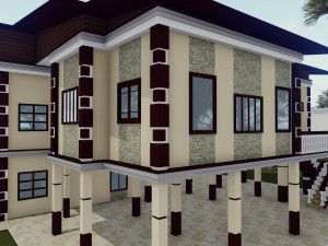 asia house design 3D Model