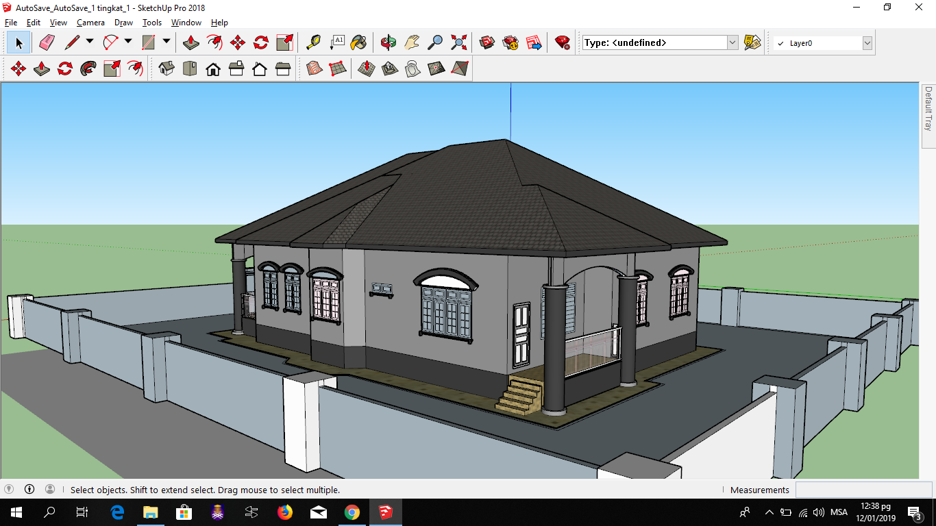 Detached Single Storey 3d Model In Decoration 3dexport