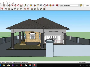 detached single storey 3D Model