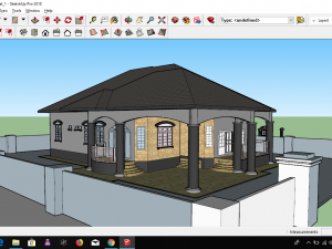 detached single storey Model 3D