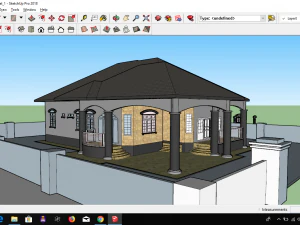 detached single storey 3D Model