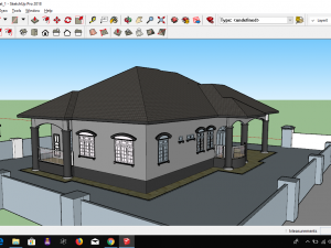 detached single storey Model 3D