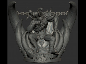 world of warcraft voljin statue fanart - 3d print model 3D Print Model