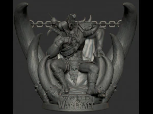 world of warcraft voljin est&aacute;tua fanart - modelo de impress&atilde;o 3D Modelo de Impressão 3D