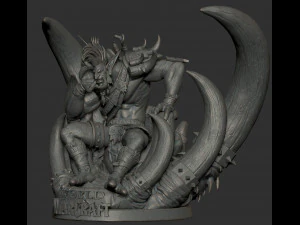 world of warcraft voljin est&aacute;tua fanart - modelo de impress&atilde;o 3D Modelo de Impressão 3D
