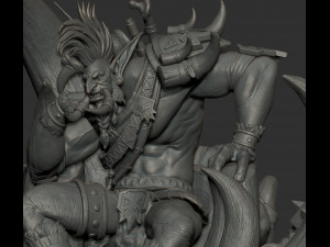 world of warcraft voljin statue fanart - 3d print model 3D Print Model