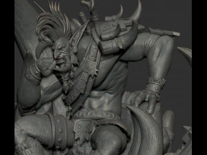 world of warcraft voljin est&aacute;tua fanart - modelo de impress&atilde;o 3D Modelo de Impressão 3D