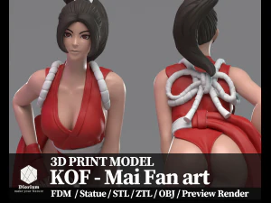 kof &ndash; Fanart Mai 3D-Druckmodell 3D Druckmodell
