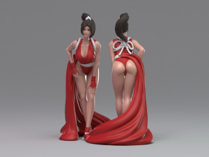 kof - fanart mai 3d print model Modelo de Impressão 3D
