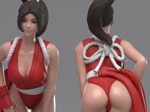 kof - fanart mai 3d print model Modelo de Impressão 3D