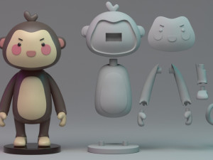 baby chimpanzee free 3d print model 3D Print Model