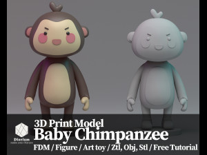 baby chimpanzee free 3d print model 3D Print Model