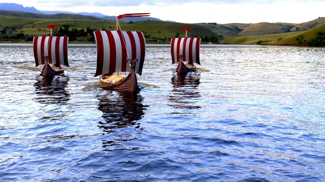viking ship Model 3D .c4d .max .obj .3ds .fbx .stl .blend 