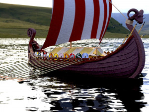 viking ship Model 3D