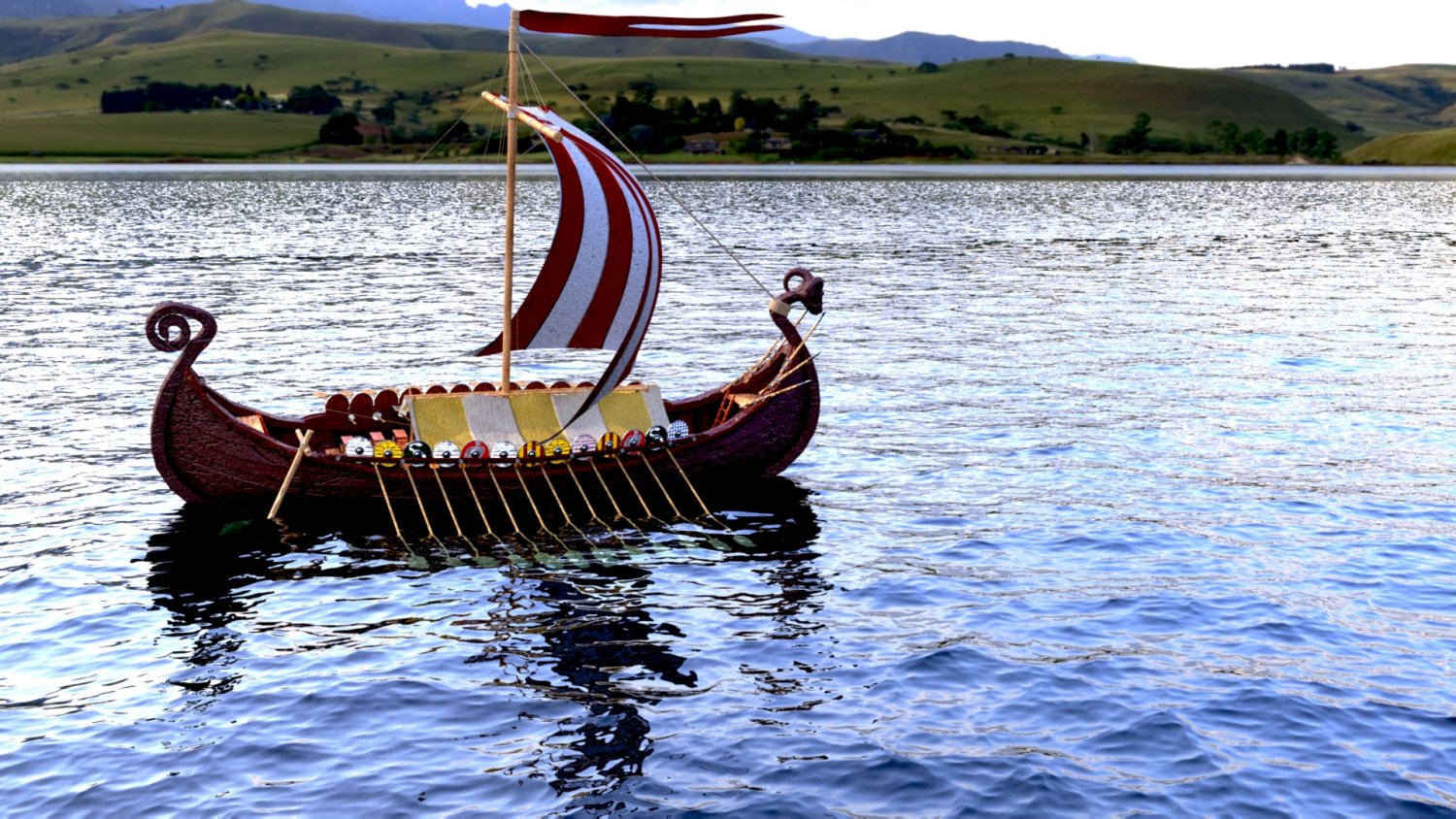 viking ship free 3d model in sailboat 3dexport