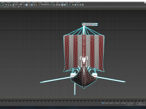 viking ship Model 3D