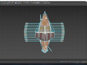 viking ship Model 3D