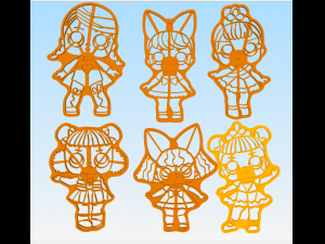 lol surprise dolls cookies cutter 3d print model 3D 프린트 모델