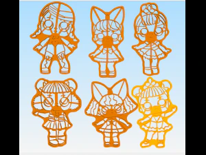 lol verrassing poppen koekjessnijder 3D-printmodel 3D printmodel