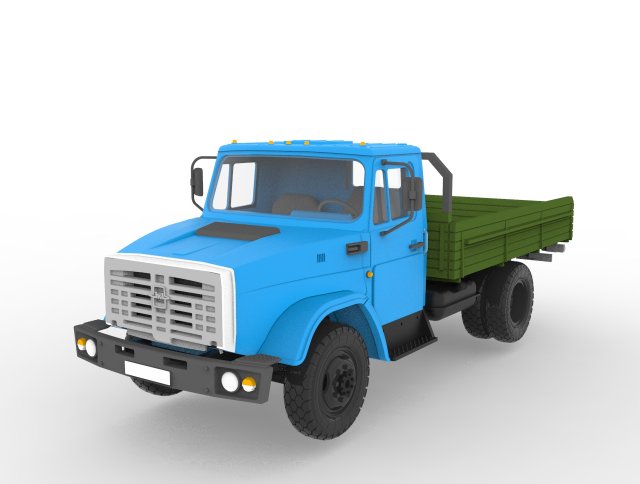 model zil 4333 Modello di stampa 3D .c4d .max .obj .3ds .fbx .stl .blend 