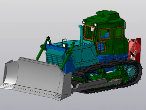 Ciągnik wojskowy spycharka b12 Model do druku 3D