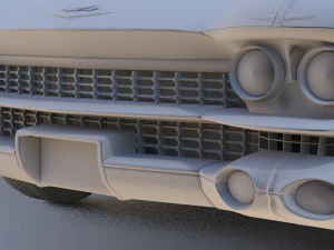 carfront cadillac eldorado 1959 3D Model