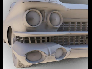 carfront cadillac eldorado 1959 3D Model
