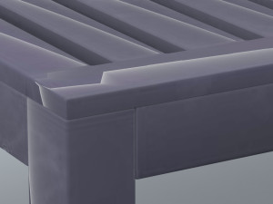 sun bed applaro ikea low poly vr ar low-poly Modelo 3D