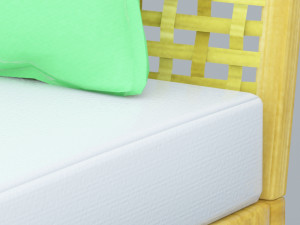 rattan chair outdoor low poly low-poly Modello 3D