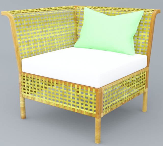 rattan chair low poly for outdoor low poly low-poly Modèle 3D .c4d .max .obj .3ds .fbx .stl .blend 