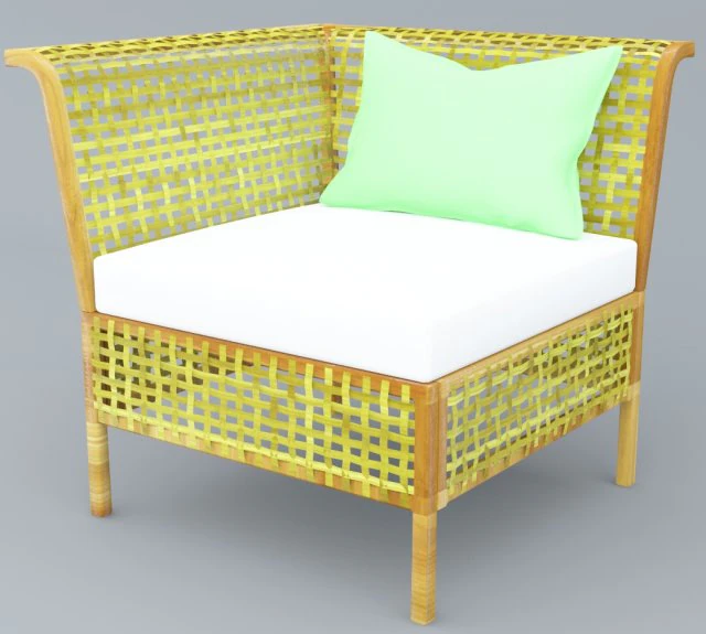 cadeira de vime low poly para exterior low poly low-poly Modelo 3D .c4d .max .obj .3ds .fbx .stl .blend 