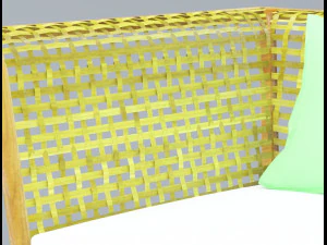 cadeira de vime low poly para exterior low poly low-poly Modelo 3D