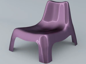 chaise vago ikea mati&egrave;re plastique couleurs low poly ar vr low-poly Modèle 3D