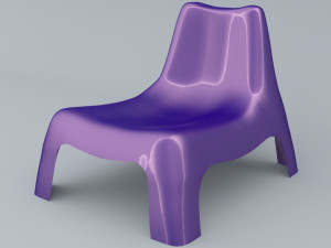 vago chair ikea plastic material colors low poly ar vr low-poly 3D 모델