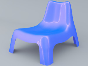 vago chair ikea plastic material colors low poly ar vr low-poly 3D 모델