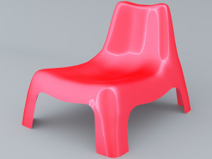 vago chair ikea plastic material colors low poly ar vr low-poly 3D 모델
