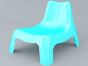 vago chair ikea plastic material colors low poly ar vr low-poly 3D 모델
