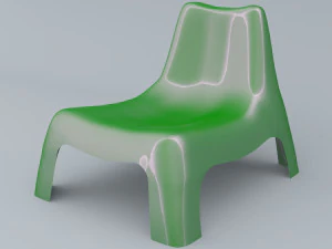 vago chair ikea plastic material colors low poly ar vr low-poly 3D Model