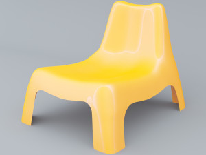 vago chair ikea plastic material colors low poly ar vr low-poly 3D 모델