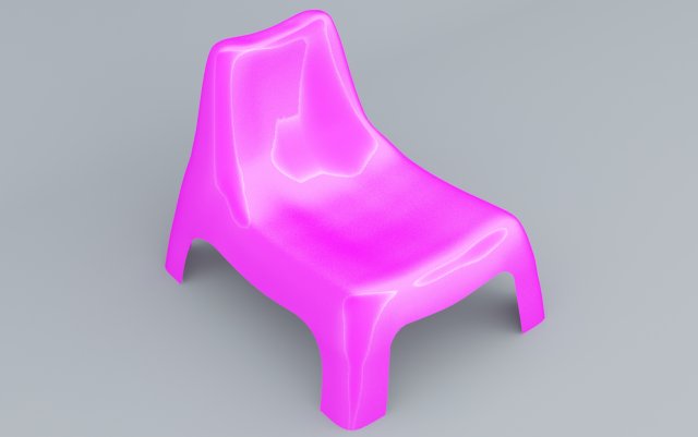 Ikea pink plastic chair top