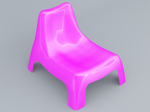 vago chair ikea plastic material colors low poly ar vr low-poly 3D 모델