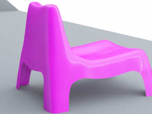 vago chair ikea plastic material colors low poly ar vr low-poly 3D 모델